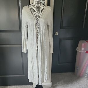 NWOT - Long Heather Gray Cardigan XL